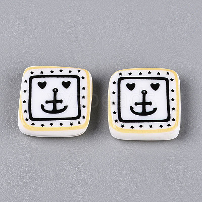 Printed Opaque Resin Beads RESI-N043-10B-1