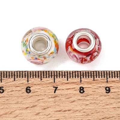 Rondelle Lampwork Large Hole European Beads LPDL-R003-02-1