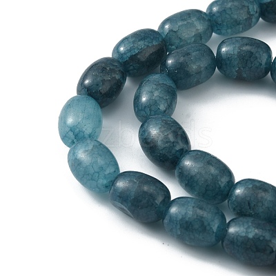 Imitation Cracked Jade Glass Beads GLAA-WH0032-05F-1