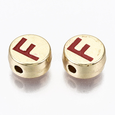 Alloy Enamel Beads X-ENAM-S122-029F-RS-1