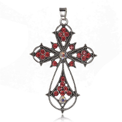 Alloy Latin Cross Clenched Large Gothic Big Pendants PALLOY-I111-23AS-02-1