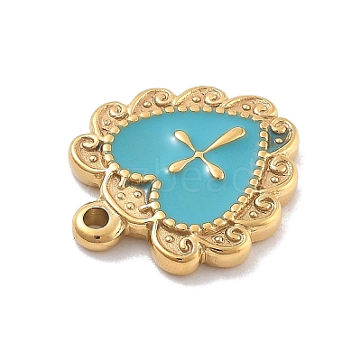 304 Stainless Steel Enamel Pendants STAS-M092-12G-05-1