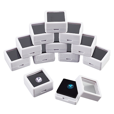 Plastic Loose Diamond Display Boxes CON-WH0087-55B-1