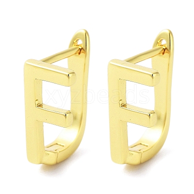 Brass Letter Stud Earrings for Women EJEW-A038-01F-G-1