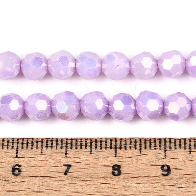 Anti-Tarnish Electroplate Glass Beads Strands X-EGLA-T021-6mm-15-02-1