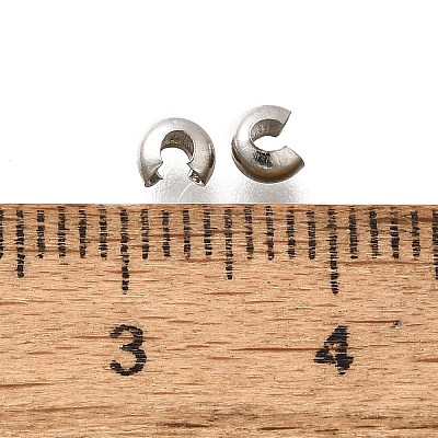 304 Stainless Steel Crimp Beads Covers STAS-P239-34P-03-1