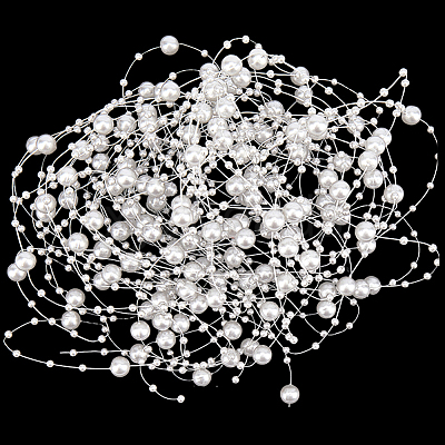 10 Strands Acrylic Imitation Pearl Beaded Trim Garland Strand OCOR-GF0001-45-03-1