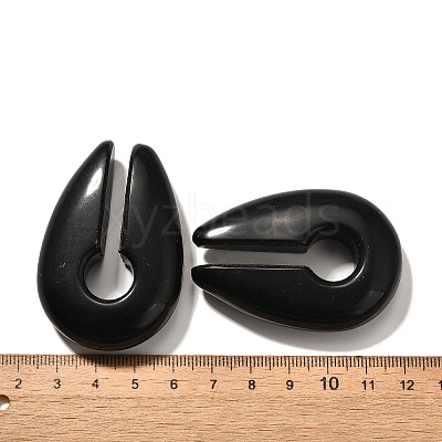 Natural Obsidian Ear Plugs Gauges G-I359-13D-03-1