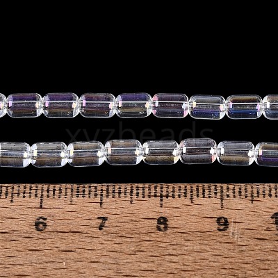 Electroplate Transparent Glass Beads Strands LS-EGLA-Q132-03A-A01-1