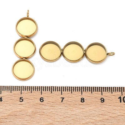 304 Stainless Steel Pendant Cabochon Settings X-STAS-K320-03B-G-1
