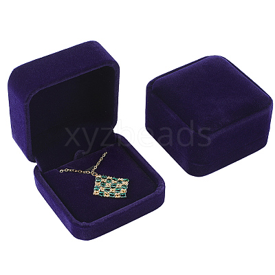 Square Velvet Jewelry Boxes for Pendant CON-WH20013-03B-1