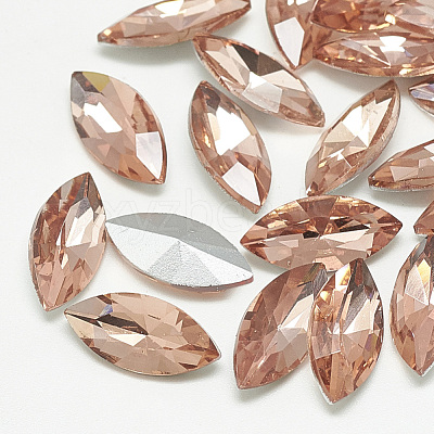 Pointed Back Glass Rhinestone Cabochons RGLA-T083-5x10mm-08-1