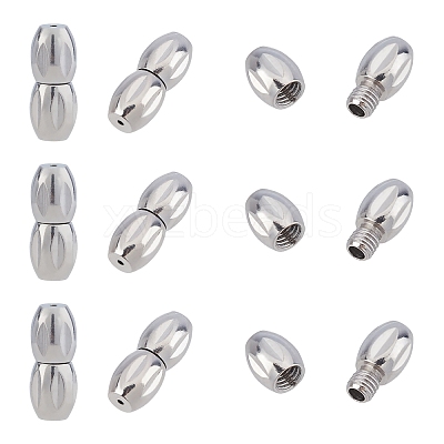 Tarnish Resistant 304 Stainless Steel Screw Clasps STAS-L135-02-1