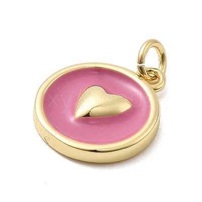 Brass Enamel Pendants KK-P338-35B-G-1