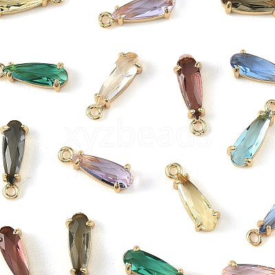 20Pcs 10 Colors Faceted Glass Charms GLAA-FS0002-64-1