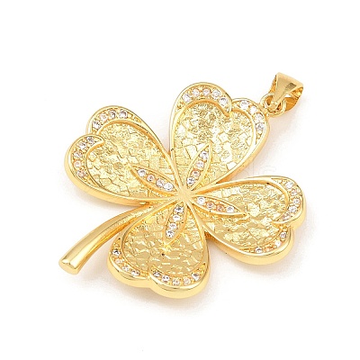Brass Micro Pave Cubic Zirconia Pendants KK-K411-09G-1