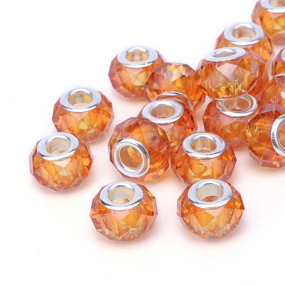 Handmade Glass European Beads X-GPDL25Y-44-1
