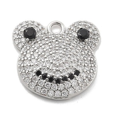 Brass Micro Pave Cubic Zirconia Pendants KK-L228-15P-1
