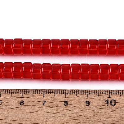 Transparent Glass Beads Strands GLAA-N026-3x6mm-T08-1