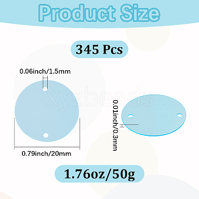 50G Ornament Accessories PVC Paillette/Sequins Pendants PVC-CY0001-01A-1