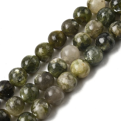Natural Green Lepidolite Beads Strands G-K350-C01-8mm-1