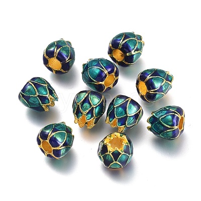 Golden Plated Alloy European Beads LS-MPDL-L029-Q02-G-1