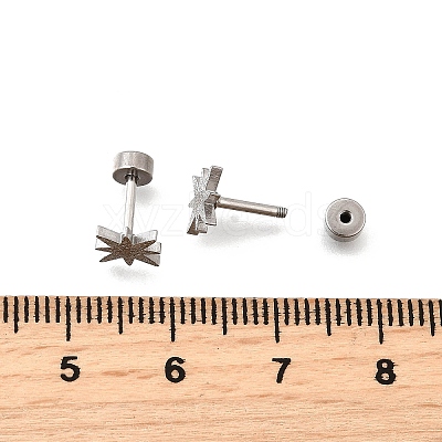 304 Stainless Steel Stud Earrings EJEW-H161-01P-L-1