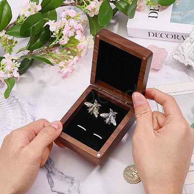 Wood Cuff-link Gift Storage Magnetic Boxes CON-WH0089-265A-1