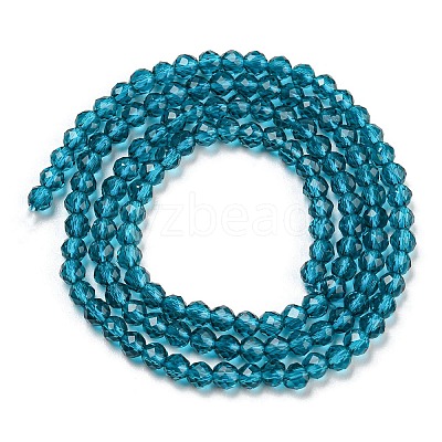 Transparent Glass Beads Strands GLAA-C019-01B-34-1