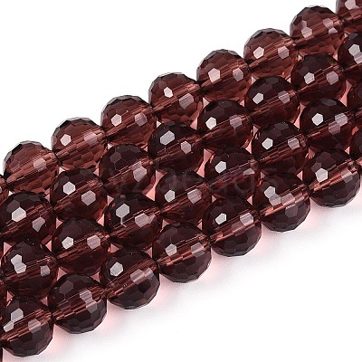 Transparent Glass Bead Strands GLAA-R095-10mm-35-1