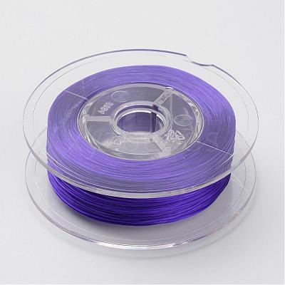 Japanese Eco-Friendly Dyed Flat Elastic Crystal String EW-F005-0.6mm-01-1