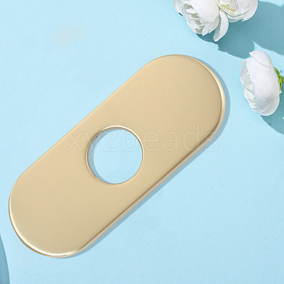 Oval Stainless Steel Faucet Hole Covers STAS-WH20001-18F-G-1