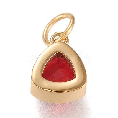 PVD Vacuum Plating 304 Stainless Steel Cubic Zirconia Pendant ZIRC-P080-A07-1
