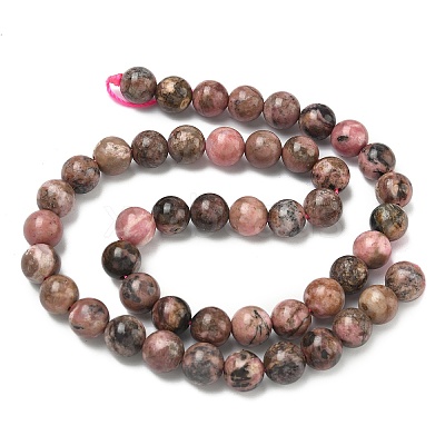 Natural Rhodonite Beads Strands G-S333-8mm-029-1