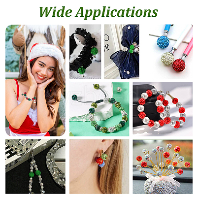 75Pcs 3 Colors Acrylic Resin Rhinestone Graduated Beads RESI-GA0001-35-1