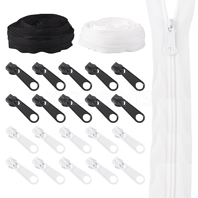 2 Bags 2 Colors Nylon Closed-end Zipper DIY-TA0014-72B-1