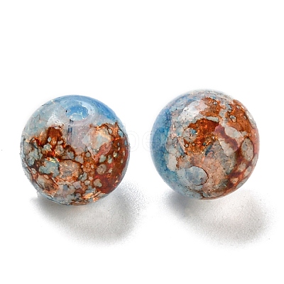 Transparent Spray Painting Crackle Glass Beads GLAA-L046-01A-02-1