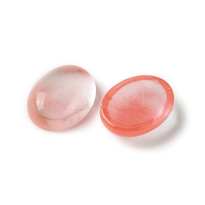 Cherry Quartz Glass Cabochons G-A094-01B-56-1