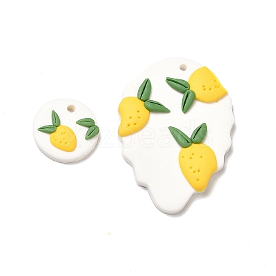 Handmade Polymer Clay Pendants Sets CLAY-B003-07-1