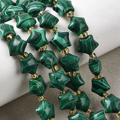 Synthesis Malachite Beads Strands G-Z080-A31-10mm-1