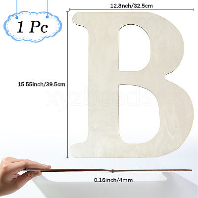 Letter Unfinished MDF Sheets WOOD-WH20012-008B-1