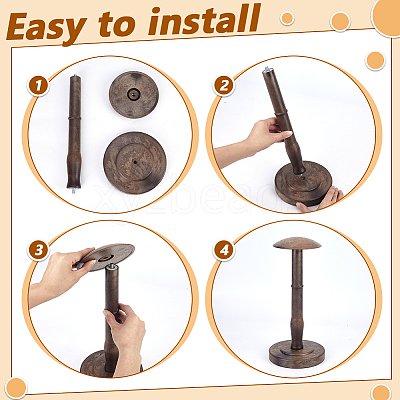 Plastic & Alloy Dome Shaped Stem Hat Rack AJEW-WH0871-03A-1