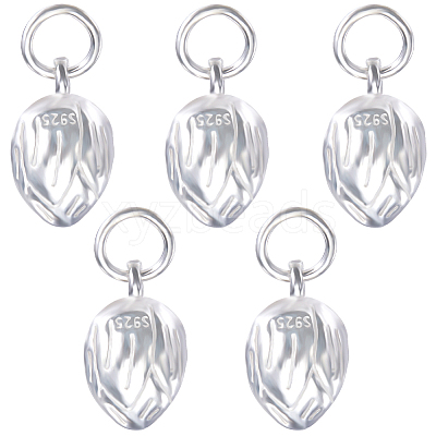 5Pcs 925 Sterling Silver Charms STER-BBC0005-35S-1
