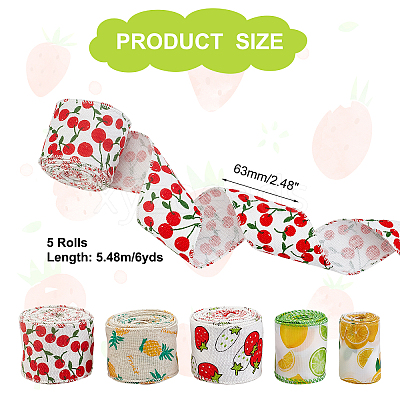 5 Colors Polyester Ribbon OCOR-NB0001-33-1
