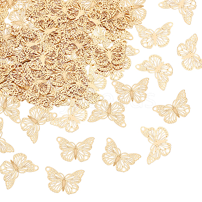 80Pcs Rack Plating 304 Stainless Steel Filigree Connerctor Charms STAS-UN0058-83-1