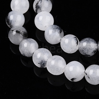Dyed Natural White Jade Beads Strands G-T140-4mm-A02-1