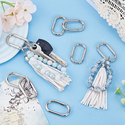 24Pcs Zinc Alloy Spring Gate Rings PALLOY-SC0004-22-1