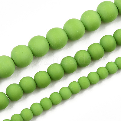 Opaque Glass Beads Strands GLAA-T032-P4mm-MD06-1