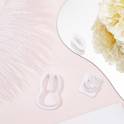 2Pcs 2 Style Rabbit Moon Butterfly Plastic Plasticine Tools FIND-GF0006-10-1