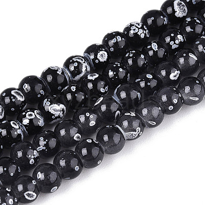 Baking Paint Glass Beads Strands DGLA-N015-4mm-10-1